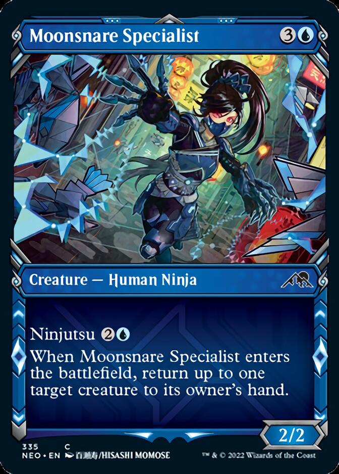 Moonsnare Specialist (Showcase Ninja) [Kamigawa: Neon Dynasty] - The Mythic Store | 24h Order Processing