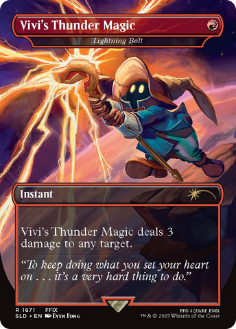 Vivi's Thunder Magic - Lightning Bolt (Rainbow Foil) [Secret Lair Drop Series] - The Mythic Store | 24h Order Processing