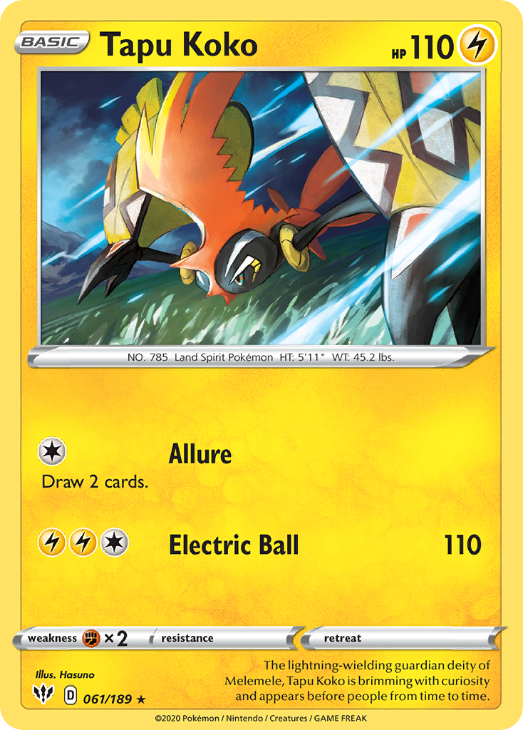 Tapu Koko (061/189) [Sword & Shield: Darkness Ablaze] - The Mythic Store | 24h Order Processing