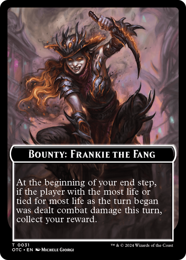 Bounty: Frankie the Fang // Bounty Rules Double-Sided Token [Outlaws of Thunder Junction Commander Tokens] - The Mythic Store | 24h Order Processing