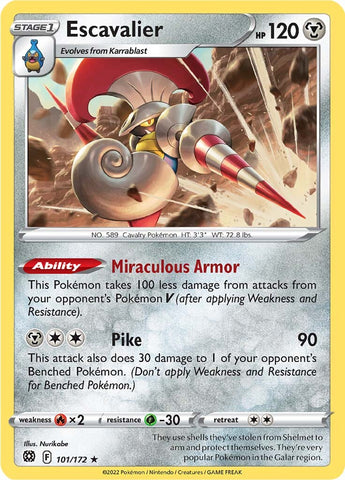 Escavalier (101/172) [Sword & Shield: Brilliant Stars] - The Mythic Store | 24h Order Processing