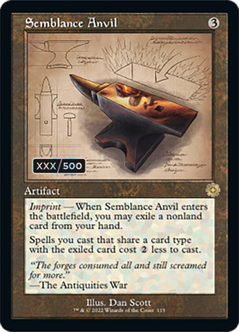 Semblance Anvil (Retro Schematic) (Serialized) [The Brothers' War Retro Artifacts] - The Mythic Store | 24h Order Processing