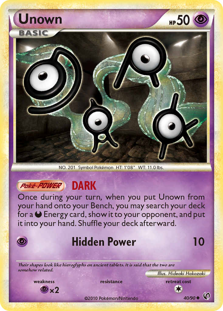 Unown (40/90) [HeartGold & SoulSilver: Undaunted] - The Mythic Store | 24h Order Processing