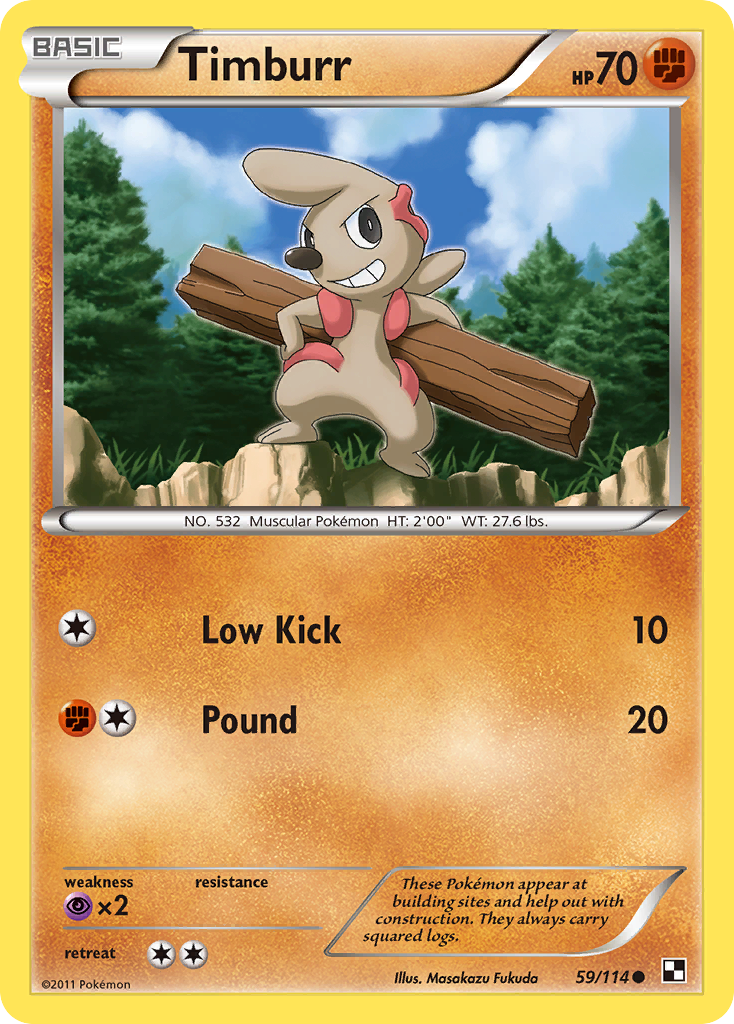 Timburr (59/114) [Black & White: Base Set] - The Mythic Store | 24h Order Processing