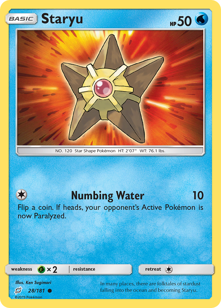 Staryu (28/181) [Sun & Moon: Team Up] - The Mythic Store | 24h Order Processing