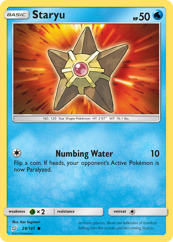 Staryu (28/181) [Sun & Moon: Team Up] - The Mythic Store | 24h Order Processing