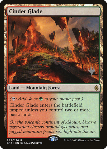 Cinder Glade (Promo Pack) [Battle for Zendikar Promos] - The Mythic Store | 24h Order Processing