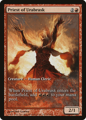 Priest of Urabrask (Game Day) (Full Art) [New Phyrexia Promos] - The Mythic Store | 24h Order Processing