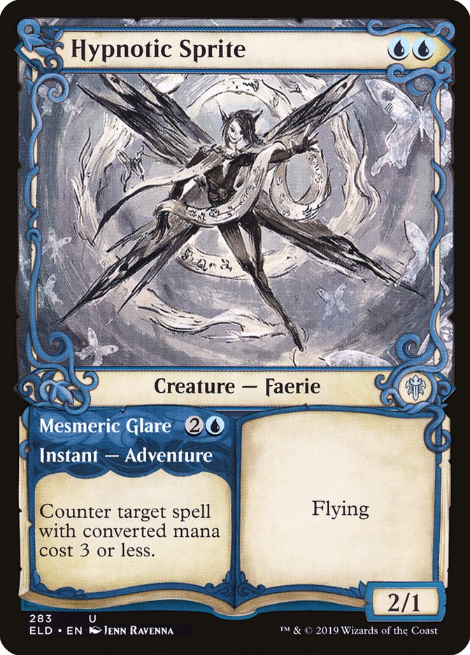 Hypnotic Sprite // Mesmeric Glare (Showcase) [Throne of Eldraine] - The Mythic Store | 24h Order Processing