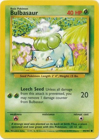 Bulbasaur (44/102) [Base Set Unlimited] - The Mythic Store | 24h Order Processing