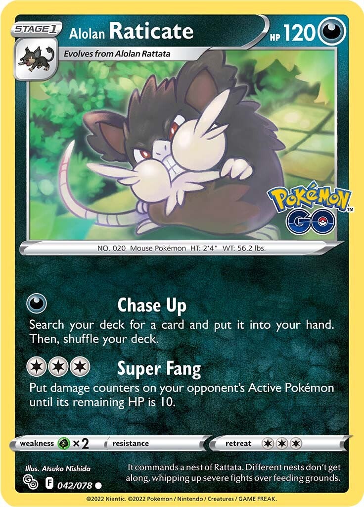 Alolan Raticate (042/078) [Pokémon GO] - The Mythic Store | 24h Order Processing