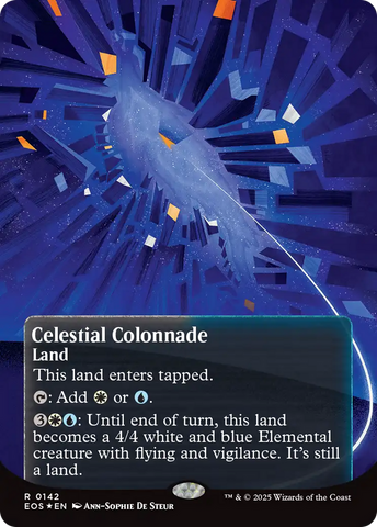 Celestial Colonnade (0142) (Borderless) (Galaxy Foil) [Edge of Eternities: Stellar Sights] - The Mythic Store | 24h Order Processing