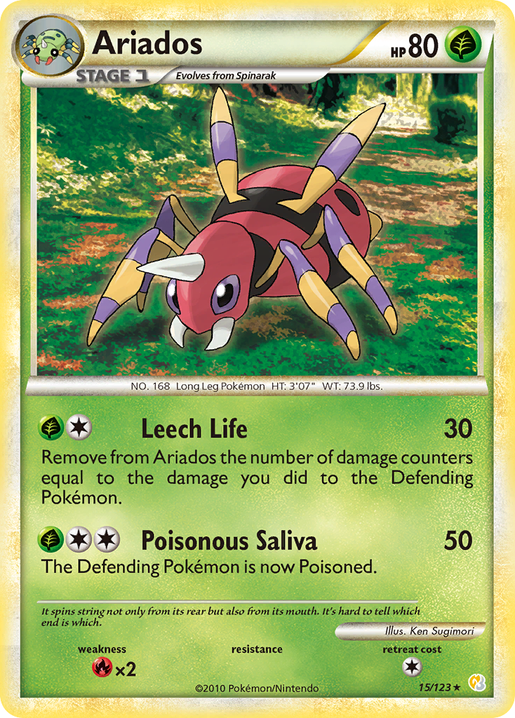 Ariados (15/123) [HeartGold & SoulSilver: Base Set] - The Mythic Store | 24h Order Processing