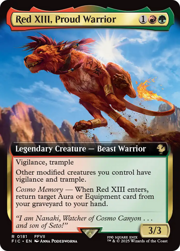 Red XIII, Proud Warrior (Extended Art) [FINAL FANTASY Commander] - The Mythic Store | 24h Order Processing