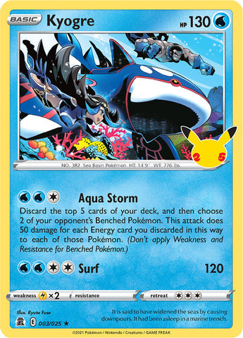 Kyogre (003/025) [Celebrations: 25th Anniversary] - The Mythic Store | 24h Order Processing