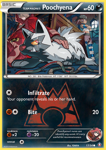 Team Magma's Poochyena (17/34) [XY: Double Crisis] - The Mythic Store | 24h Order Processing