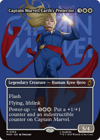 Captain Marvel, Earth's Protector (Borderless) (0354) [Marvel Super Heroes] - The Mythic Store | 24h Order Processing