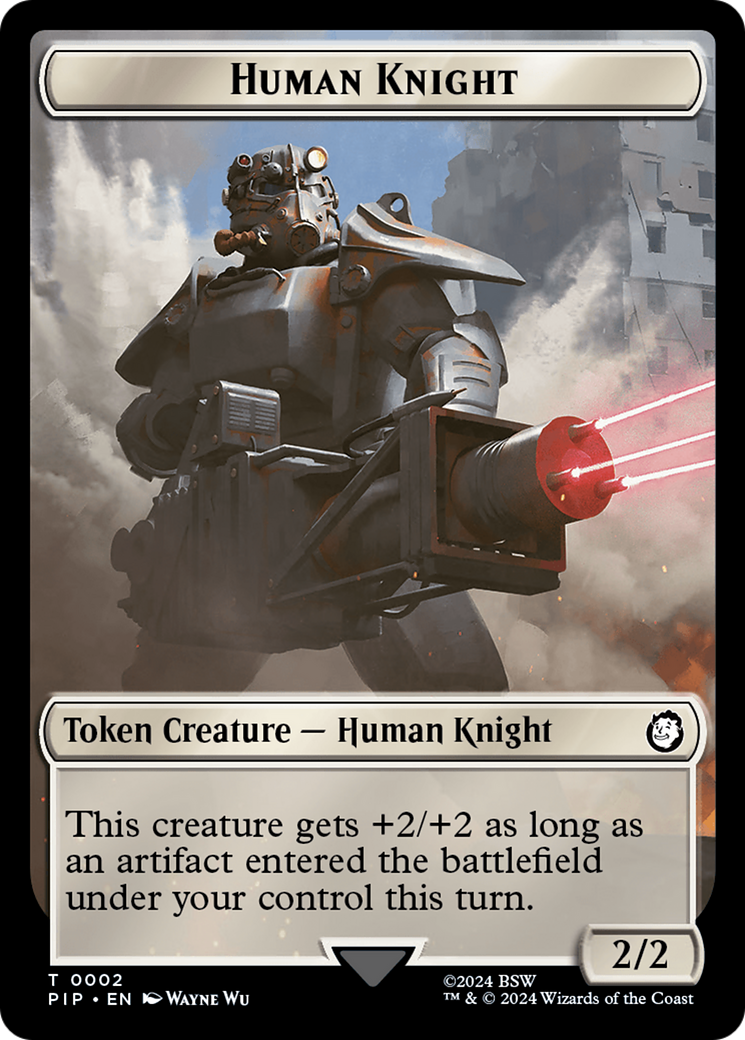 Junk // Human Knight Double-Sided Token [Fallout Tokens] - The Mythic Store | 24h Order Processing