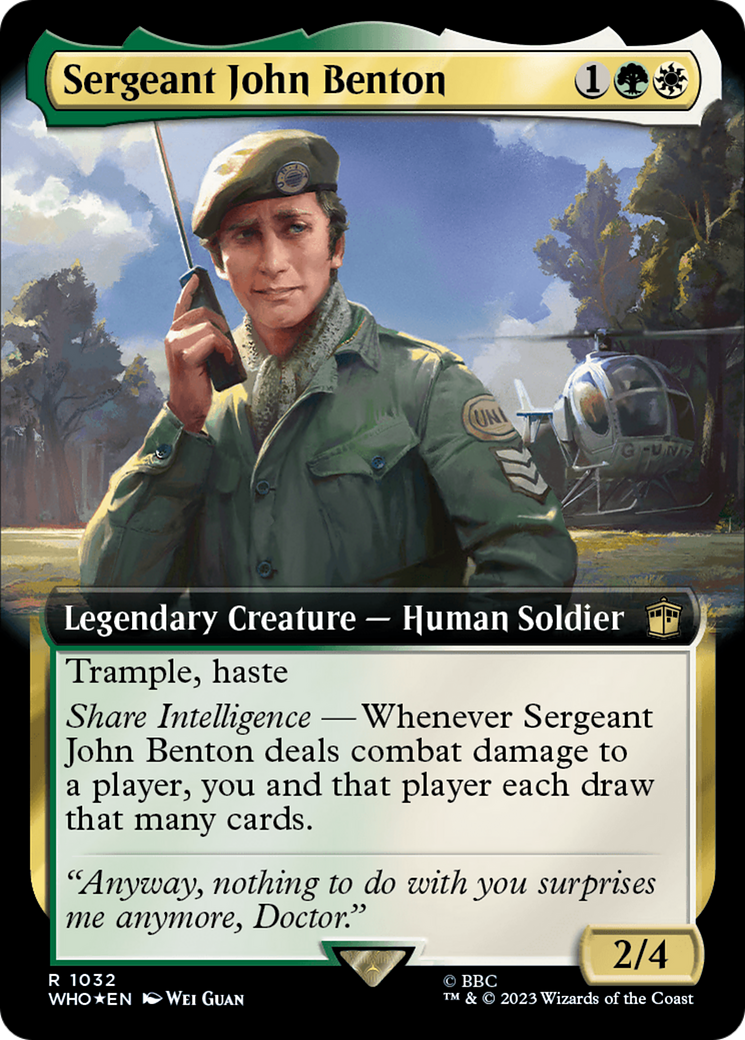 Sergeant John Benton (Extended Art) (Surge Foil) [Doctor Who] - The Mythic Store | 24h Order Processing