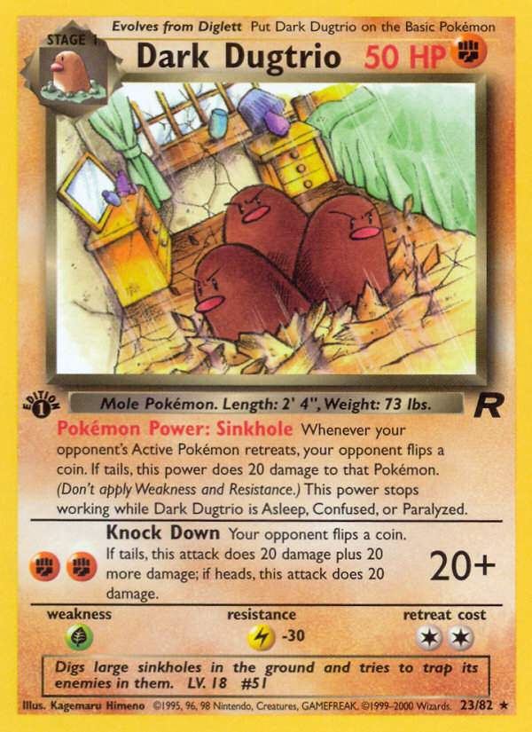Dark Dugtrio (23/82) [Team Rocket 1st Edition] - The Mythic Store | 24h Order Processing