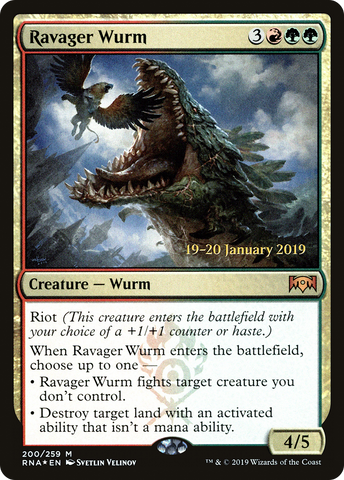 Ravager Wurm [Ravnica Allegiance Prerelease Promos] - The Mythic Store | 24h Order Processing