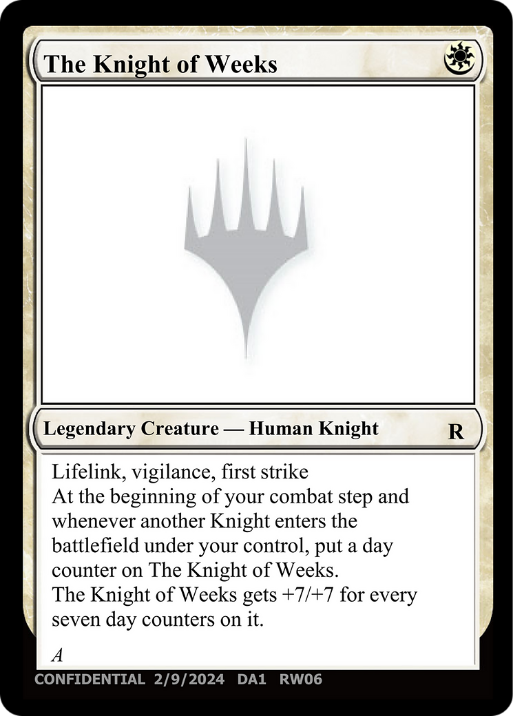 The Knight of Weeks [Unknown Event] - The Mythic Store | 24h Order Processing
