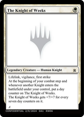 The Knight of Weeks [Unknown Event] - The Mythic Store | 24h Order Processing