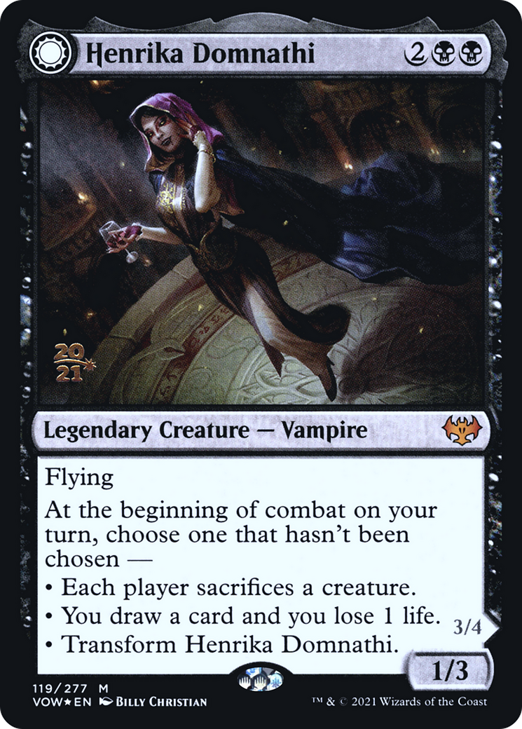 Henrika Domnathi // Henrika, Infernal Seer [Innistrad: Crimson Vow Prerelease Promos] - The Mythic Store | 24h Order Processing