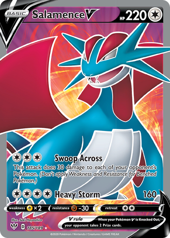 Salamence V (185/189) [Sword & Shield: Darkness Ablaze] - The Mythic Store | 24h Order Processing
