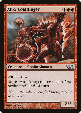 Akki Coalflinger [Duel Decks: Elves vs. Goblins] - The Mythic Store | 24h Order Processing