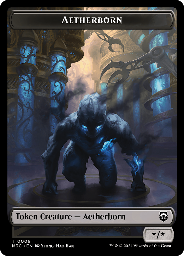 Aetherborn (Ripple Foil) // Thopter Double-Sided Token [Modern Horizons 3 Commander Tokens] - The Mythic Store | 24h Order Processing