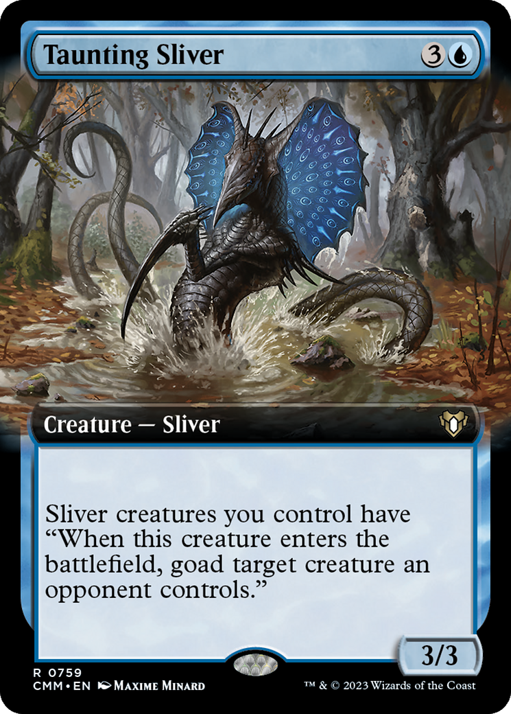 Taunting Sliver (Extended Art) [Commander Masters] - The Mythic Store | 24h Order Processing