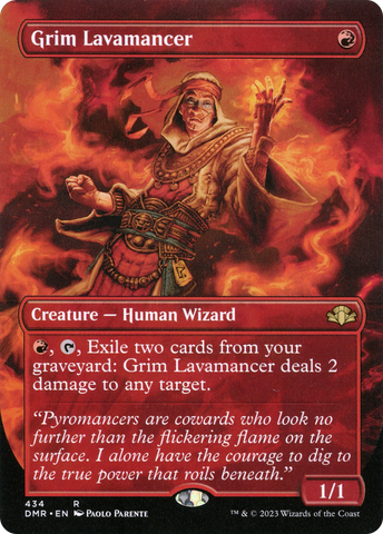 Grim Lavamancer (Borderless Alternate Art) [Dominaria Remastered] - The Mythic Store | 24h Order Processing