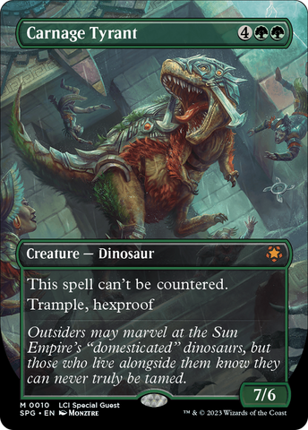 Carnage Tyrant (Borderless) [The Lost Caverns of Ixalan Special Guests] - The Mythic Store | 24h Order Processing