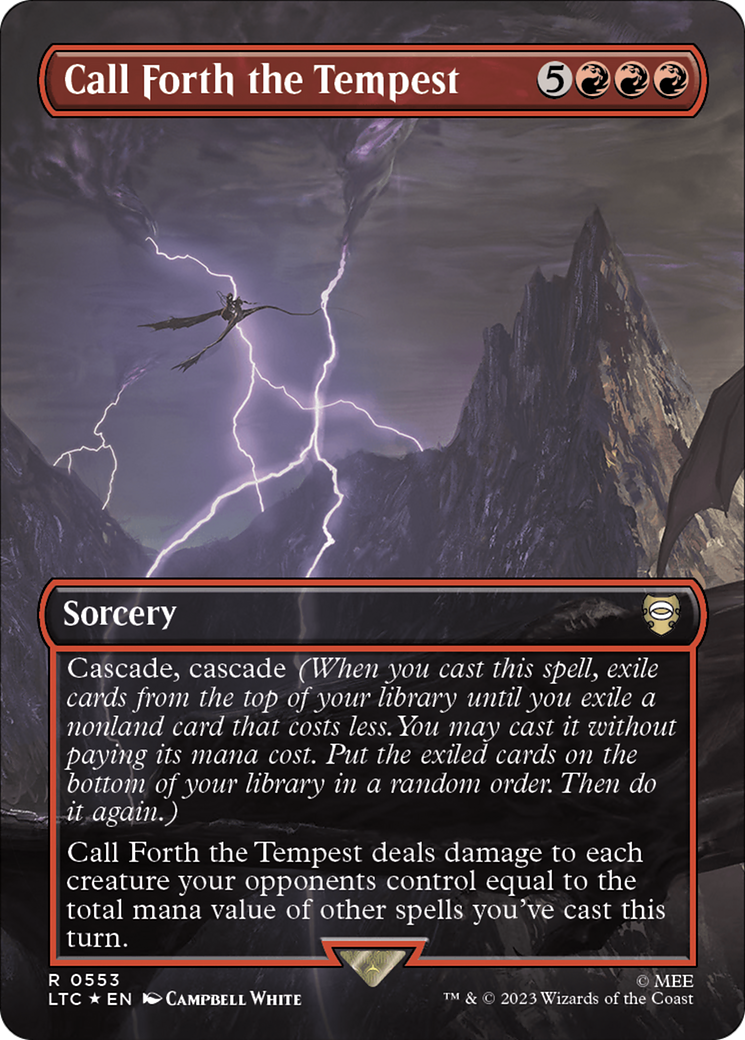 Call Forth the Tempest (Borderless) (Surge Foil) [The Lord of the Rings: Tales of Middle-Earth Commander] - The Mythic Store | 24h Order Processing