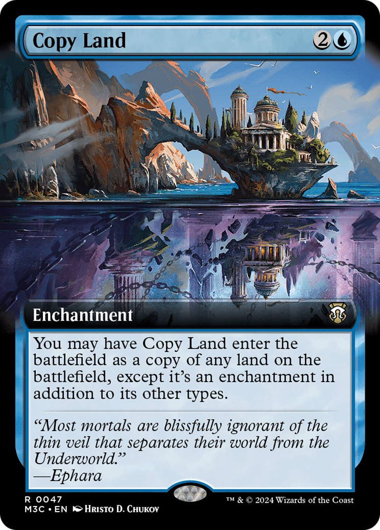 Copy Land (Extended Art) (Ripple Foil) [Modern Horizons 3 Commander] - The Mythic Store | 24h Order Processing