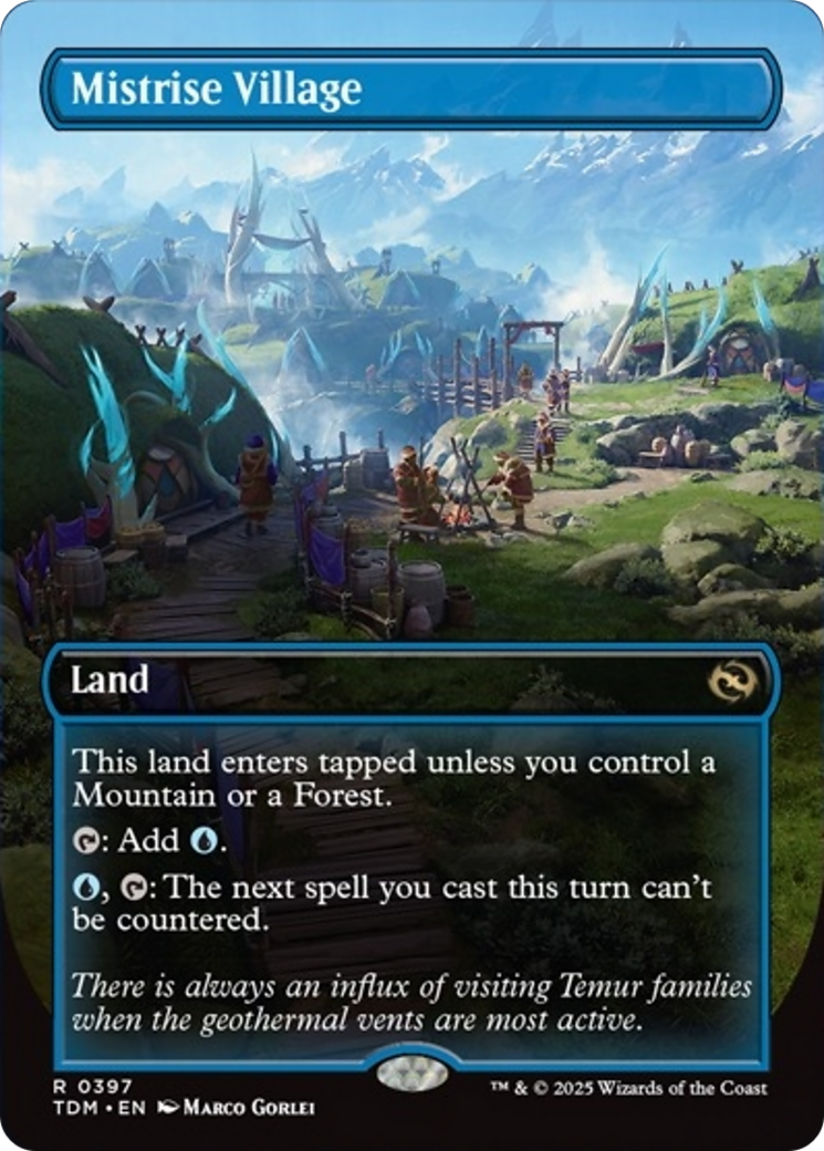 Mistrise Village (Borderless) [Tarkir: Dragonstorm] - The Mythic Store | 24h Order Processing