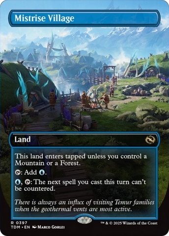 Mistrise Village (Borderless) [Tarkir: Dragonstorm] - The Mythic Store | 24h Order Processing