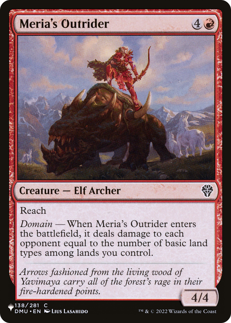 Meria's Outrider [The List] - The Mythic Store | 24h Order Processing