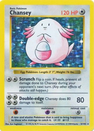 Chansey (3/102) [Base Set Shadowless Unlimited] - The Mythic Store | 24h Order Processing