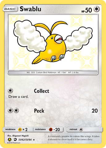 Swablu (SV42/SV94) [Sun & Moon: Hidden Fates - Shiny Vault] - The Mythic Store | 24h Order Processing