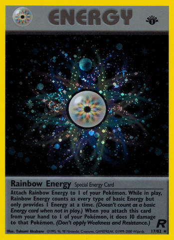 Rainbow Energy (17/82) [Team Rocket 1st Edition] - The Mythic Store | 24h Order Processing