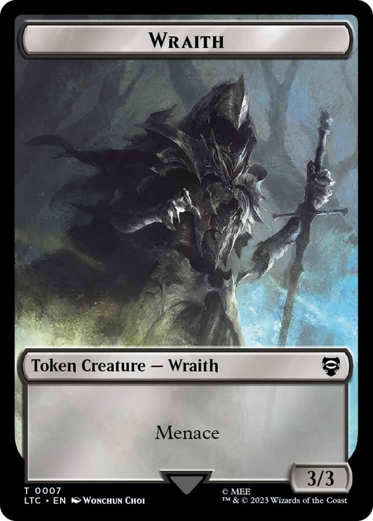 Dragon // Wraith Double-Sided Token [The Lord of the Rings: Tales of Middle-Earth Commander Tokens] - The Mythic Store | 24h Order Processing