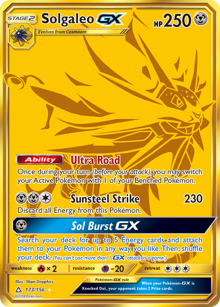 Solgaleo GX (173/156) [Sun & Moon: Ultra Prism] - The Mythic Store | 24h Order Processing