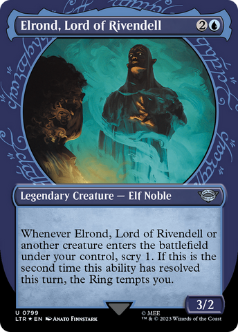 Elrond, Lord of Rivendell (Showcase) (Surge Foil) [The Lord of the Rings: Tales of Middle-Earth] - The Mythic Store | 24h Order Processing