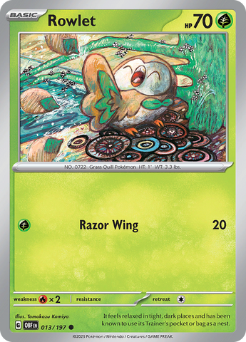Rowlet (013/197) [Scarlet & Violet: Obsidian Flames] - The Mythic Store | 24h Order Processing