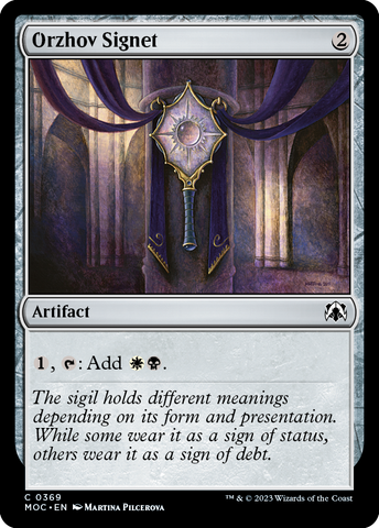 Orzhov Signet [March of the Machine Commander] - The Mythic Store | 24h Order Processing