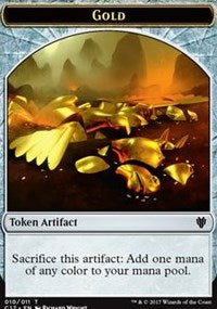 Gold // Cat Dragon Double-Sided Token [Commander 2017 Tokens] - The Mythic Store | 24h Order Processing