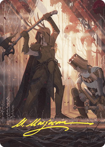 Karmic Justice Art Card (Gold-Stamped Signature) [Wilds of Eldraine Art Series] - The Mythic Store | 24h Order Processing