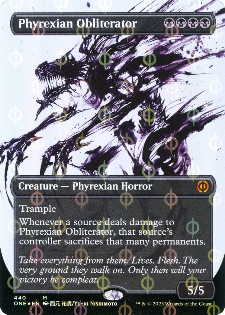 Phyrexian Obliterator (Borderless Ichor Step-and-Compleat Foil) [Phyrexia: All Will Be One] - The Mythic Store | 24h Order Processing